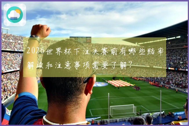 2026世界杯下注决赛前有哪些赔率解读和注意事项需要了解？