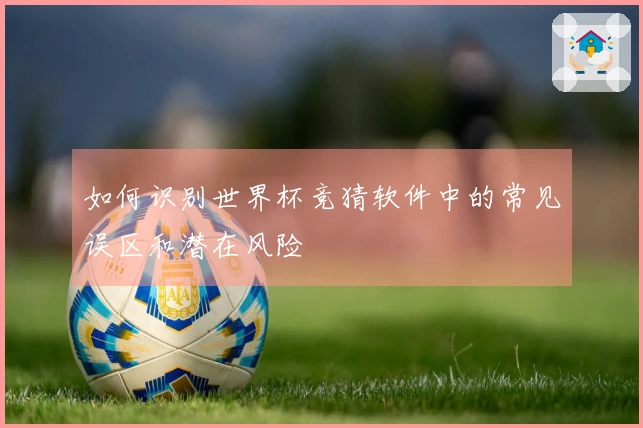 如何识别世界杯竞猜软件中的常见误区和潜在风险